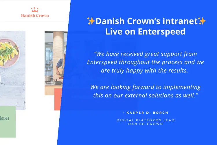 Thumbnail for blog post: Danish Crown launches intranet on Enterspeed 😁