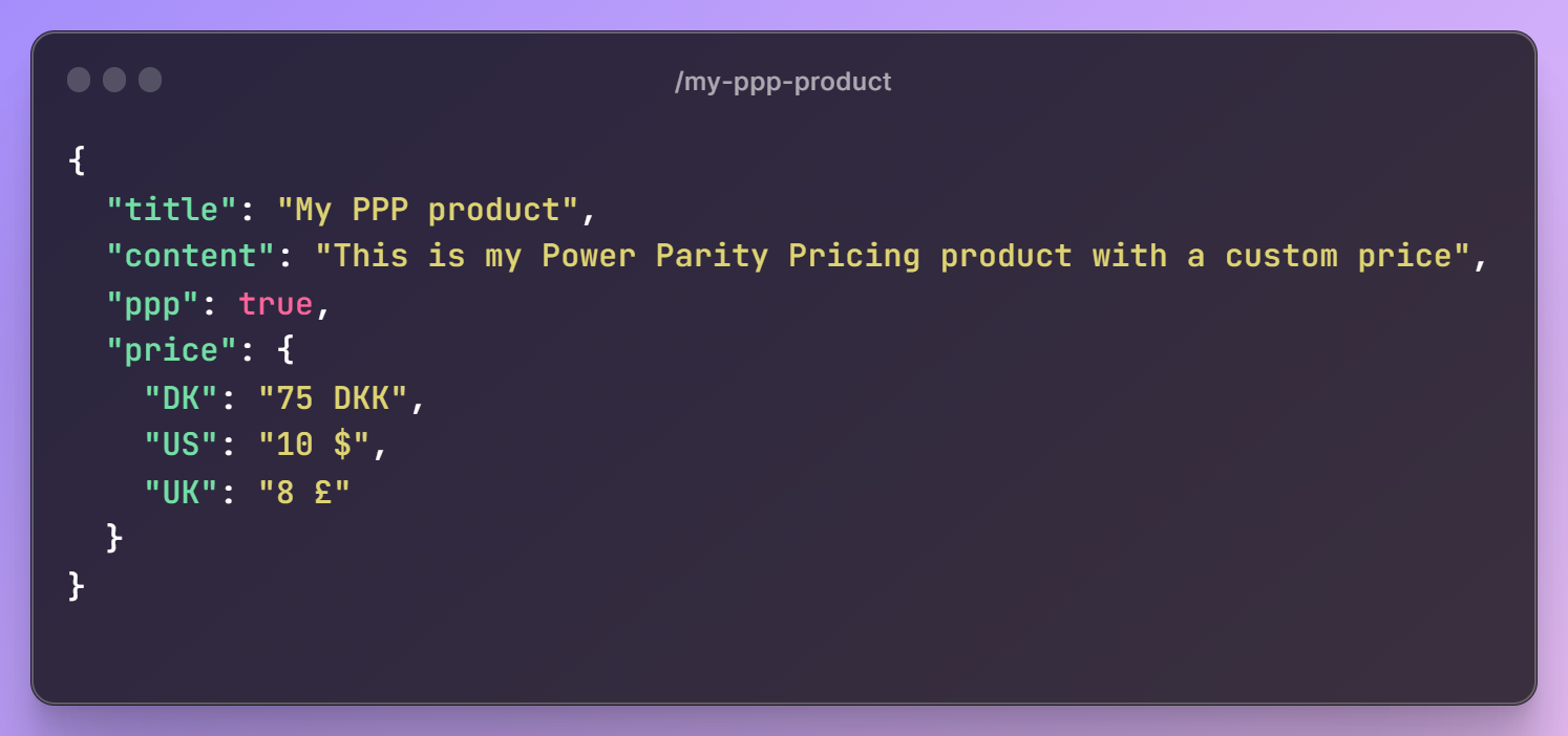 Code my ppp-product